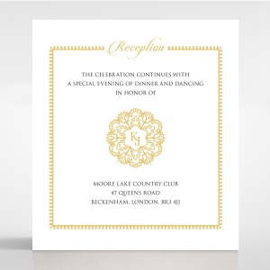 Blooming Charm reception wedding invite card