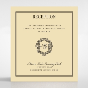 Damask Love reception enclosure card