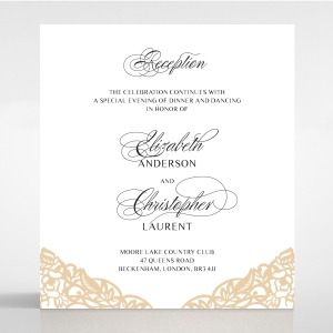 Golden Floral Lux reception invite