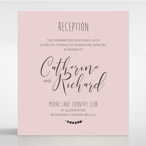 Sweet Romance reception enclosure card design