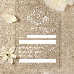 Acrylic Chic Rustic rsvp