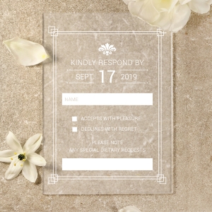 Acrylic Gilded Decadence rsvp design