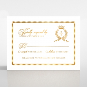 Black Doily Elegance with Foil rsvp invitation design