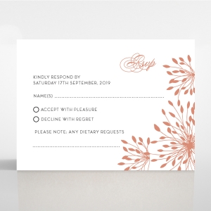 Bursting Bloom rsvp wedding card