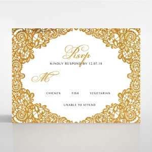 Charming Lace Frame with Foil rsvp design