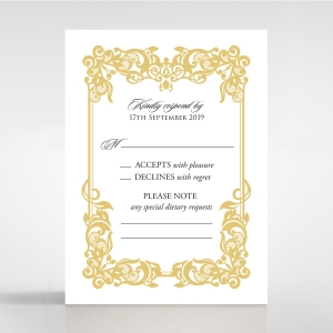 Divine Damask rsvp card design