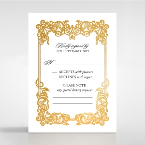 Divine Damask with Foil rsvp design