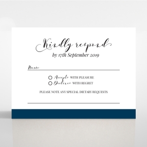 Forever Love Booklet - Navy rsvp card