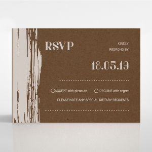 Gilded Stroke wedding rsvp card