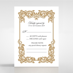 Golden Divine Damask rsvp enclosure card