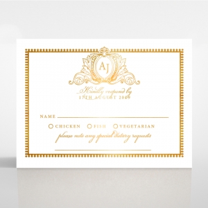 Lux Royal Lace with Foil rsvp wedding enclosure invite design