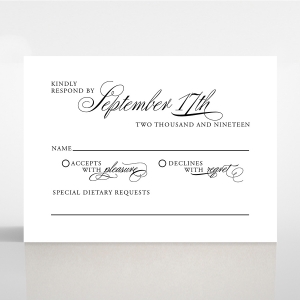 Paper Timeless Romance wedding rsvp card