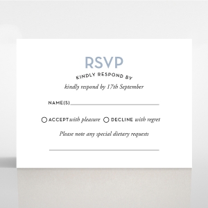 Silver Chic Charm Paper rsvp invite design