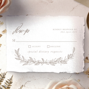 Simple Charm rsvp invitation