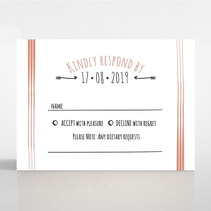 Swept Away rsvp wedding card design