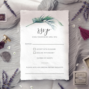 Tiki Hut rsvp invitation design