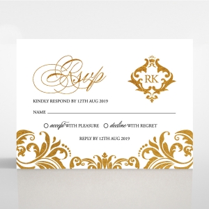 Victorian Extravagance with Foil rsvp wedding enclosure card