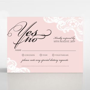 White Lace Drop rsvp invitation design