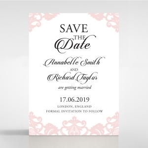 Baroque Pocket save the date stationery card