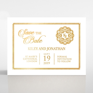 Blooming Charm with Foil save the date stationery card design