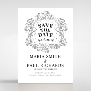 Enchanted Crest wedding save the date card