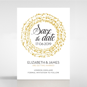 Enchanting Halo save the date wedding stationery card design