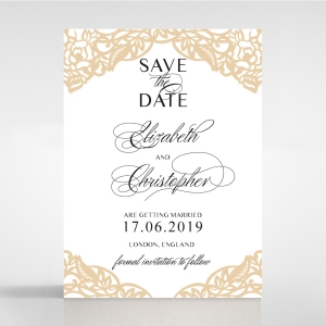 Golden Floral Lux save the date invitation stationery card item