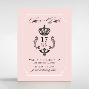 Ivory Victorian Gates wedding stationery save the date card