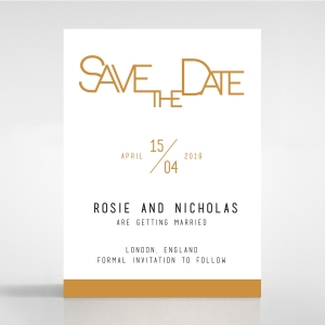 Minimalist Love save the date wedding stationery card