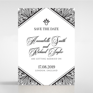 Paper Ace of Spades save the date card