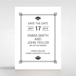 Paper Gilded Decadence save the date invitation card design