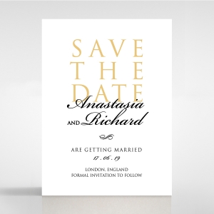 Quilted Letterpress Elegance save the date stationery card