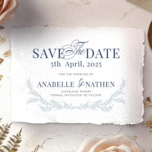 Romantic Soiree save the date invitation card design