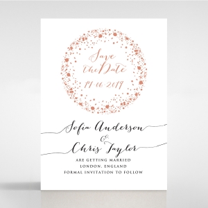 Star Dust wedding save the date card