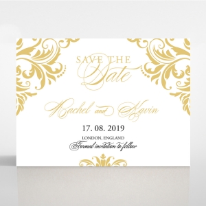 Victorian Extravagance save the date wedding stationery card