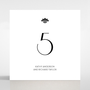 Art Deco Romance wedding table number card stationery design