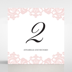 Baroque Pocket wedding venue table number card stationery design