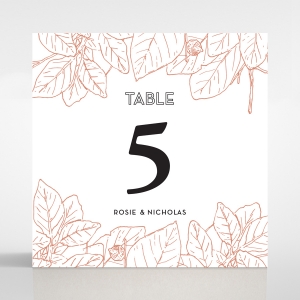 Botanical Canopy wedding reception table number card