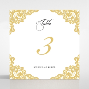 Charming Lace Frame wedding table number card stationery
