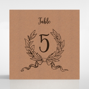 Chic Country Passion wedding reception table number card stationery