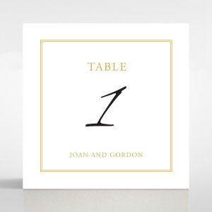 Diamond Drapery reception table number card stationery design