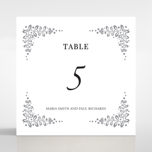 Enchanted Crest wedding table number card design