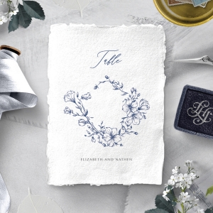 Enchanted garden wedding venue table number card