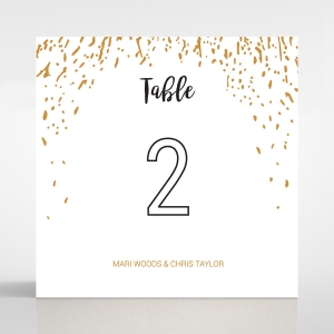 Fire Sparkle wedding venue table number card