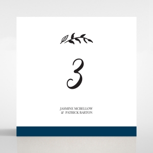 Forever Love Booklet - Navy wedding venue table number card stationery