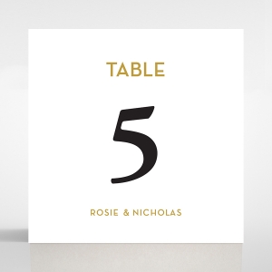 Frosted Chic Charm Paper wedding venue table number card design