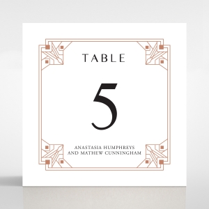 Gatsby Glamour wedding table number card design