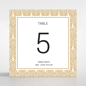 Gilded Decadence wedding table number card stationery item