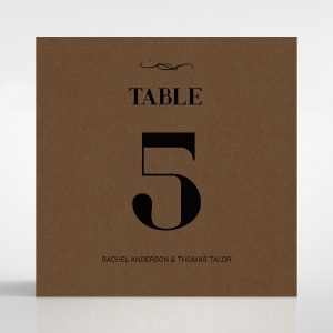 Gilded Stroke wedding stationery table number card