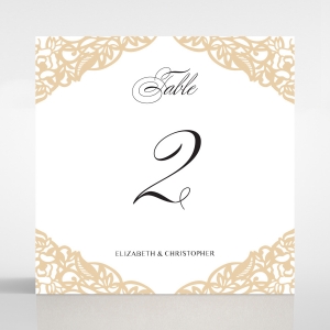 Golden Floral Lux reception table number card